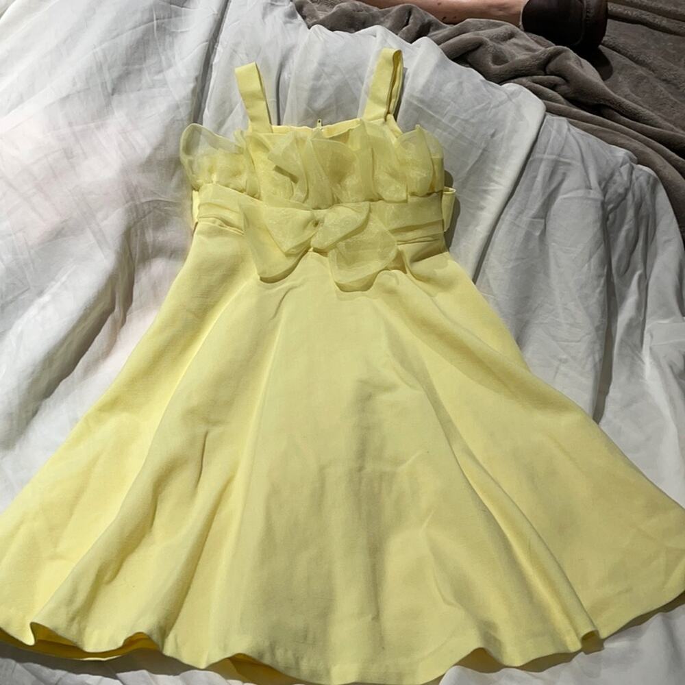 Bonnie jean 6x pale yellow dress euc
